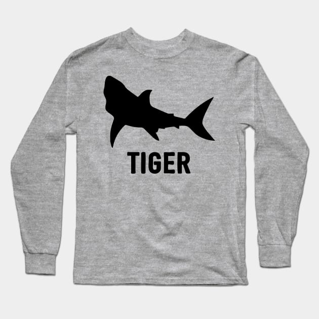 Tiger Shark Shirt Long Sleeve T-Shirt by Pushloop